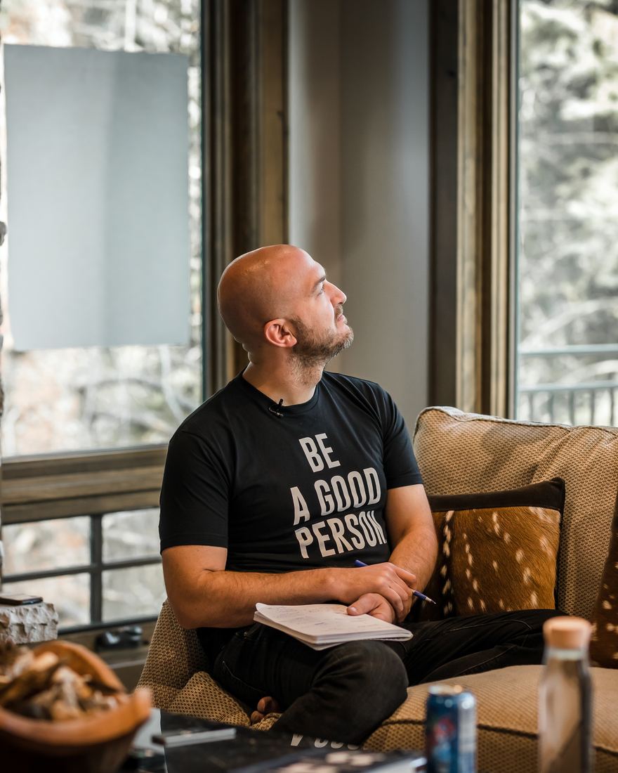 Nick Cavuoto in a working session with a business owner.